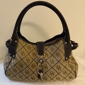 HARD TO FIND: Dooney & Bourke Signature DB Logo Lock Satchel